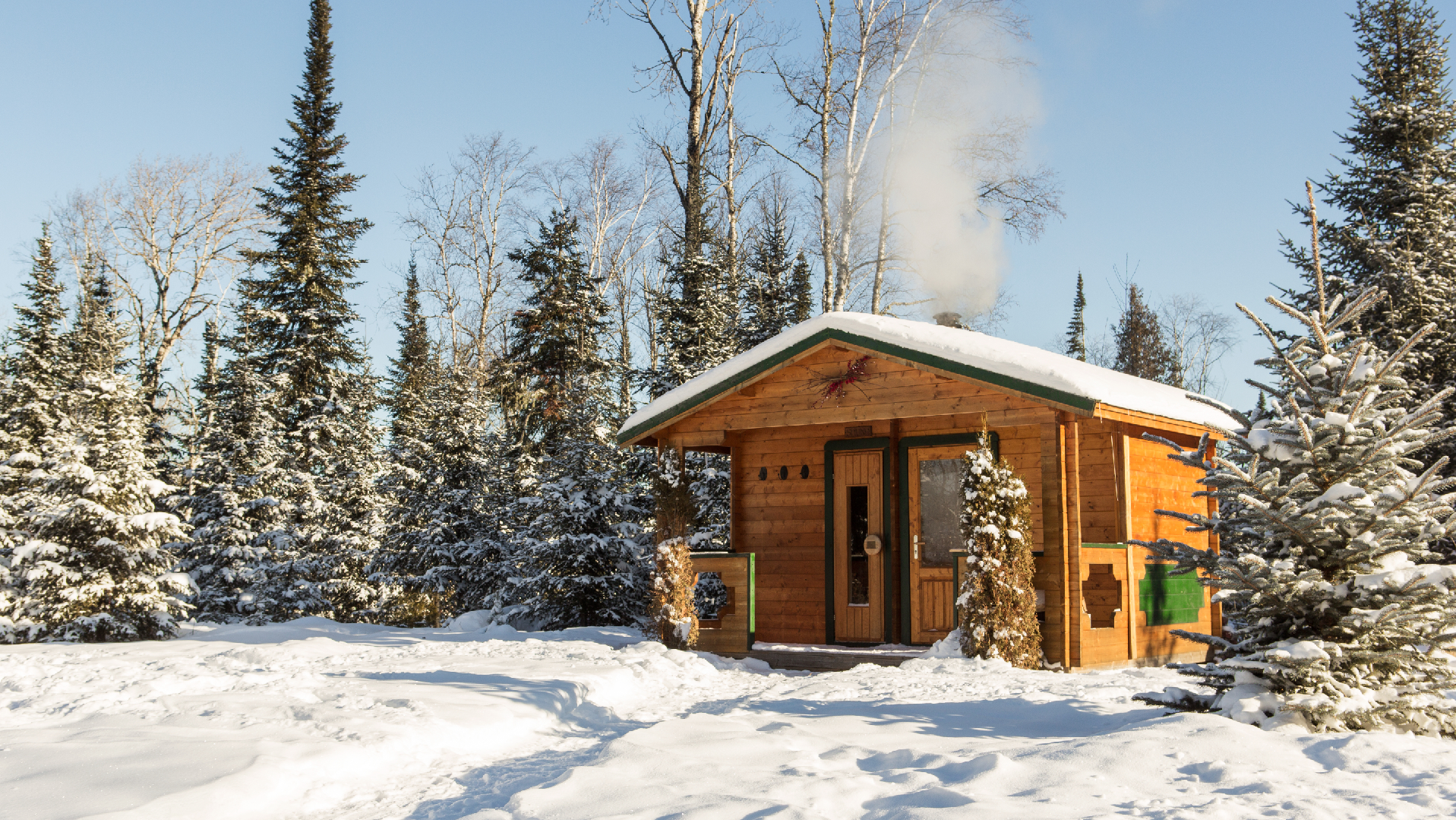 hut in the snow