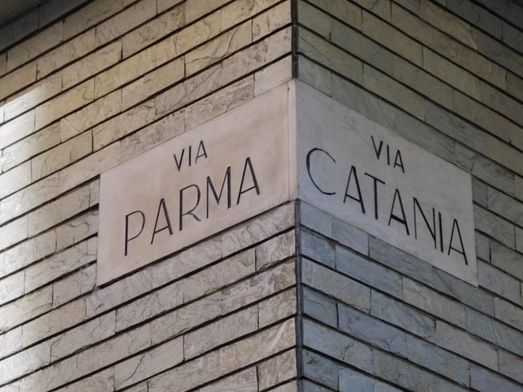 Street sign in Turin.
