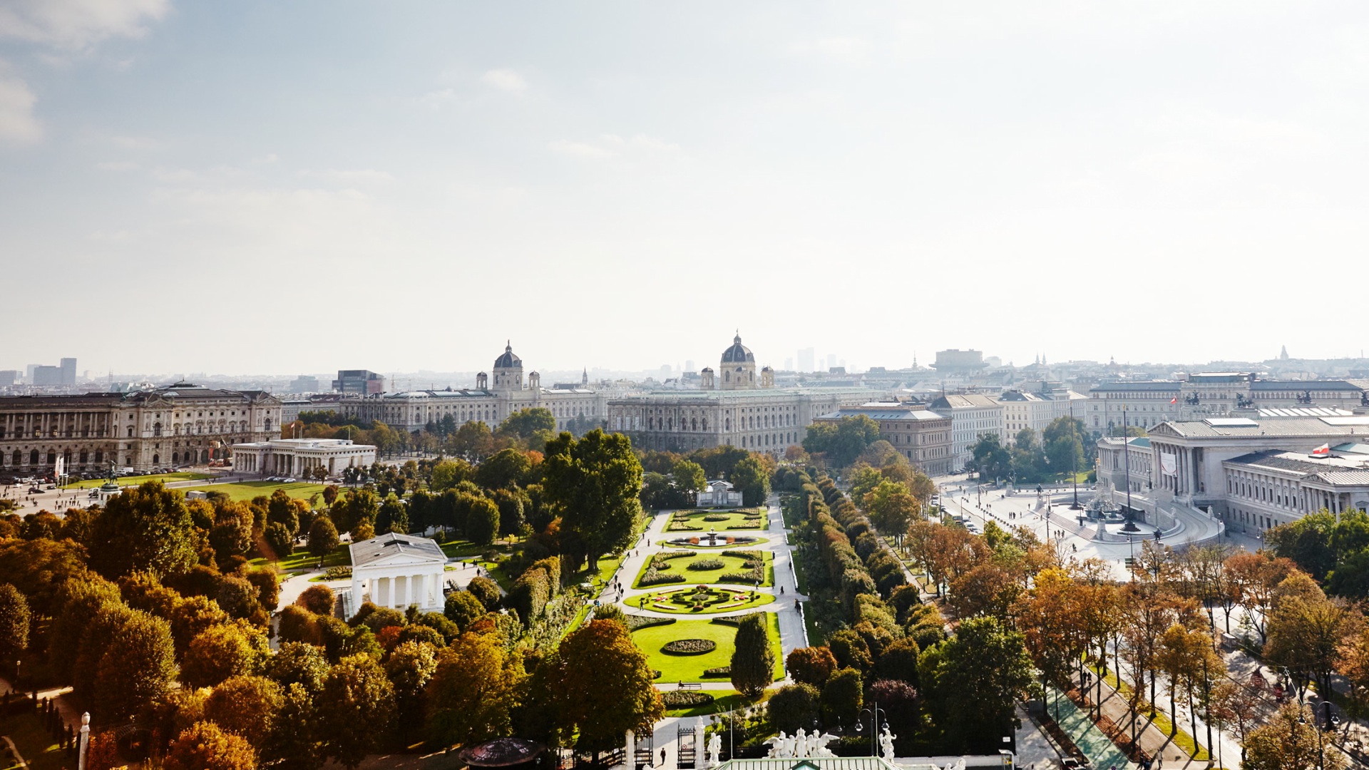 The overview of Vienna city centre.