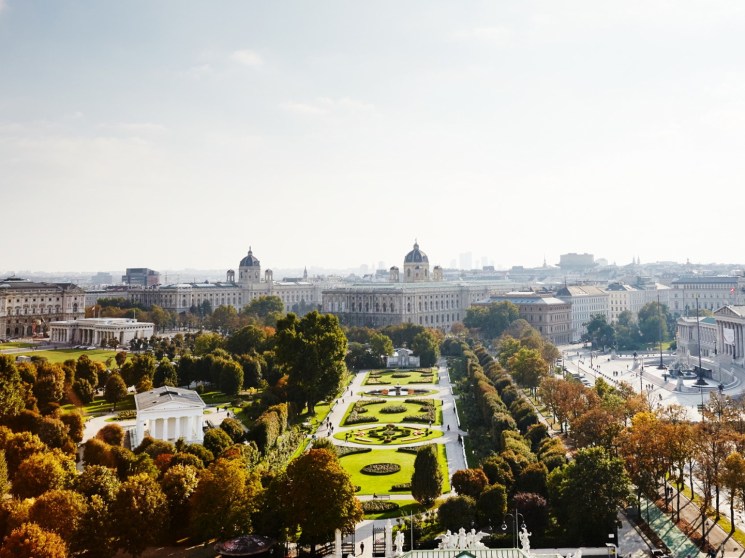 The overview of Vienna city centre.