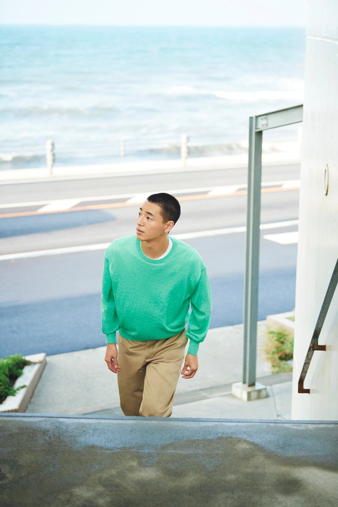 Relaxed outfit featuring knitwear and comfortable trousers