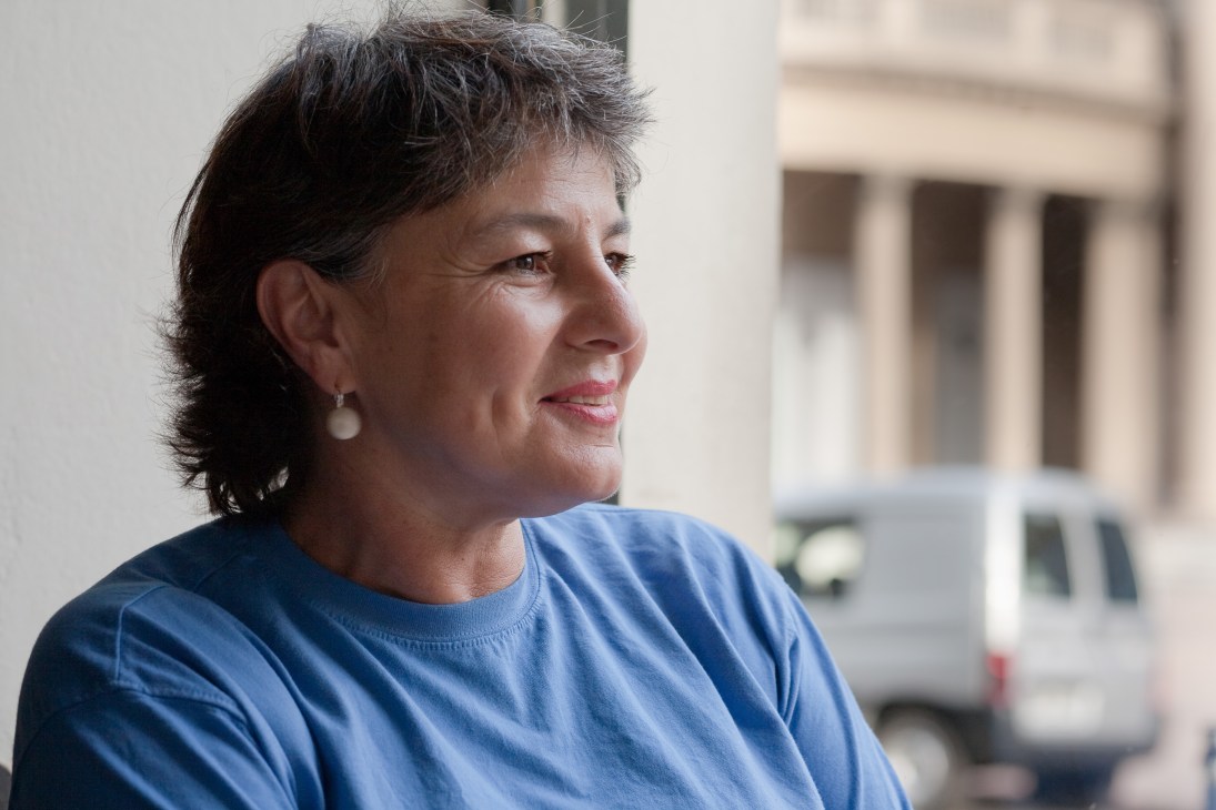 Regina Rebmann, a German entrepreneur in Montevideo, poses for a portrait outdoors.