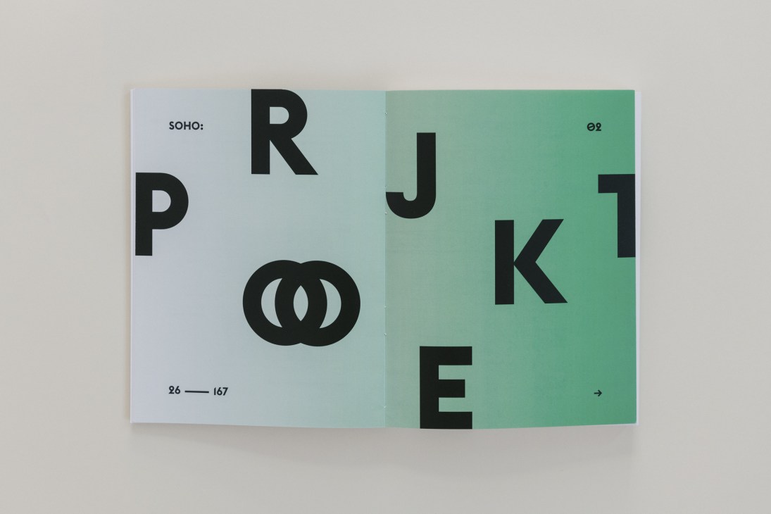Minimalist book cover with bold sans-serif typography featuring large black letters spelling 'PROJECT' on a color-blocked background.