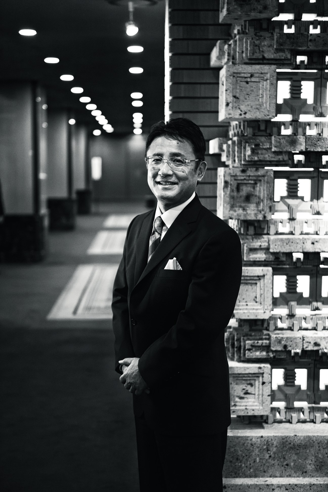 Portrait of Yukio Kanao, general manager of the Imperial Hotel Tokyo