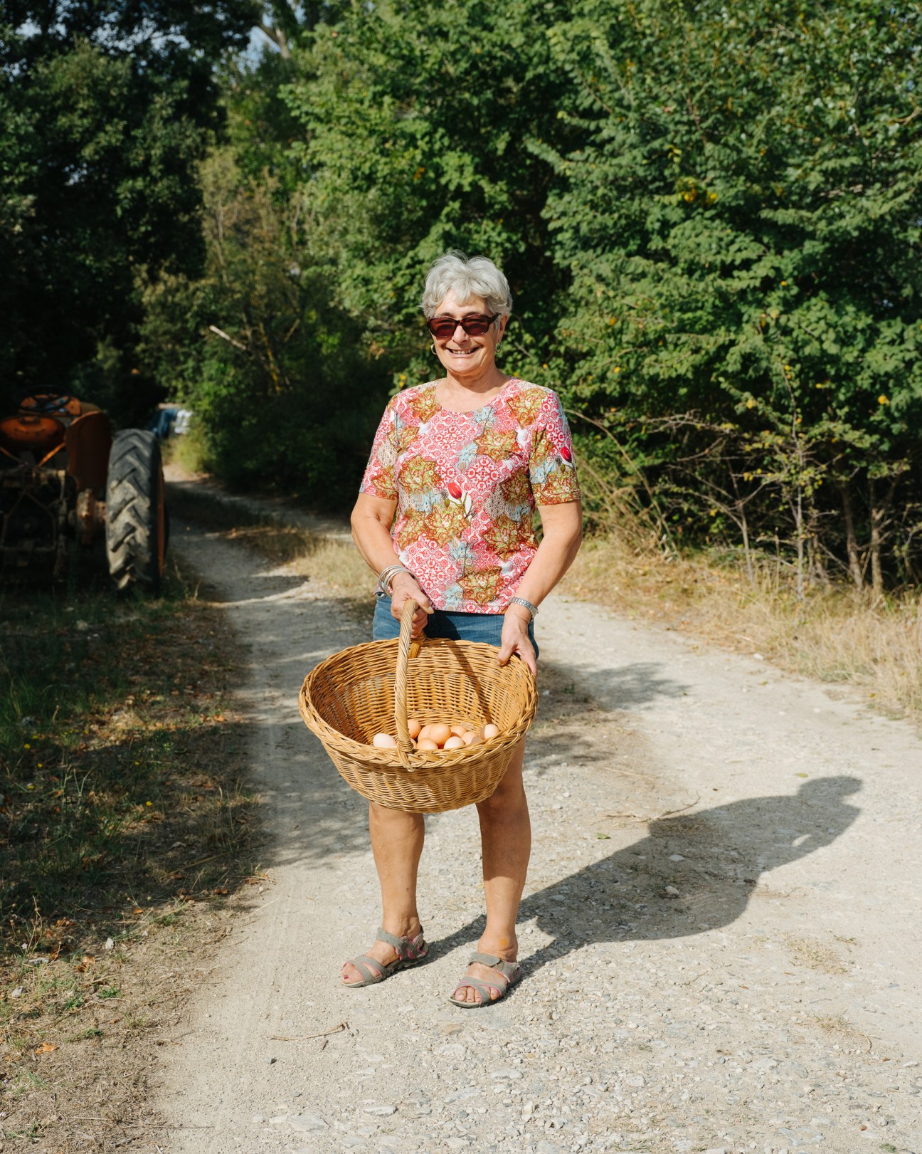 Fresh eggs being carried at a supper club gathering