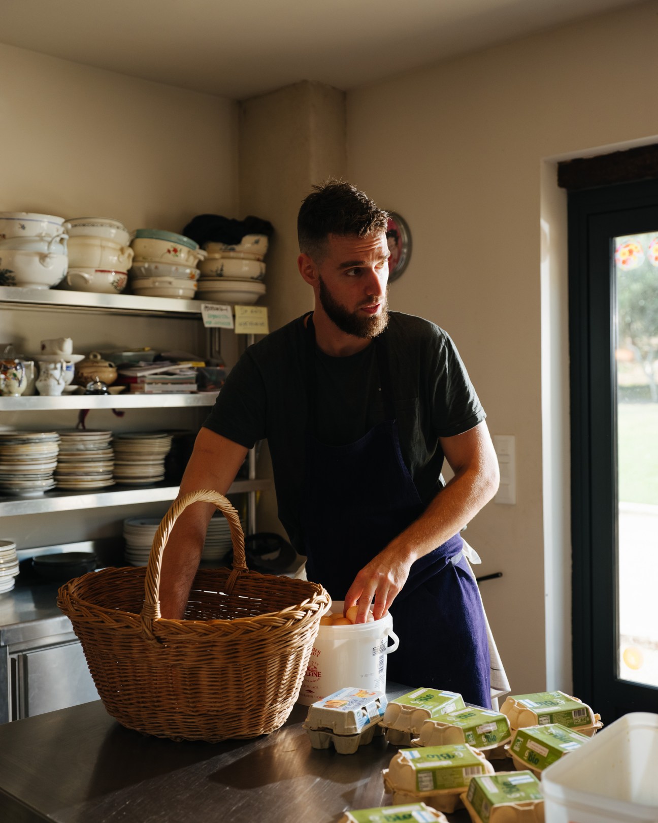 Chef working with ingredients in the kitchen