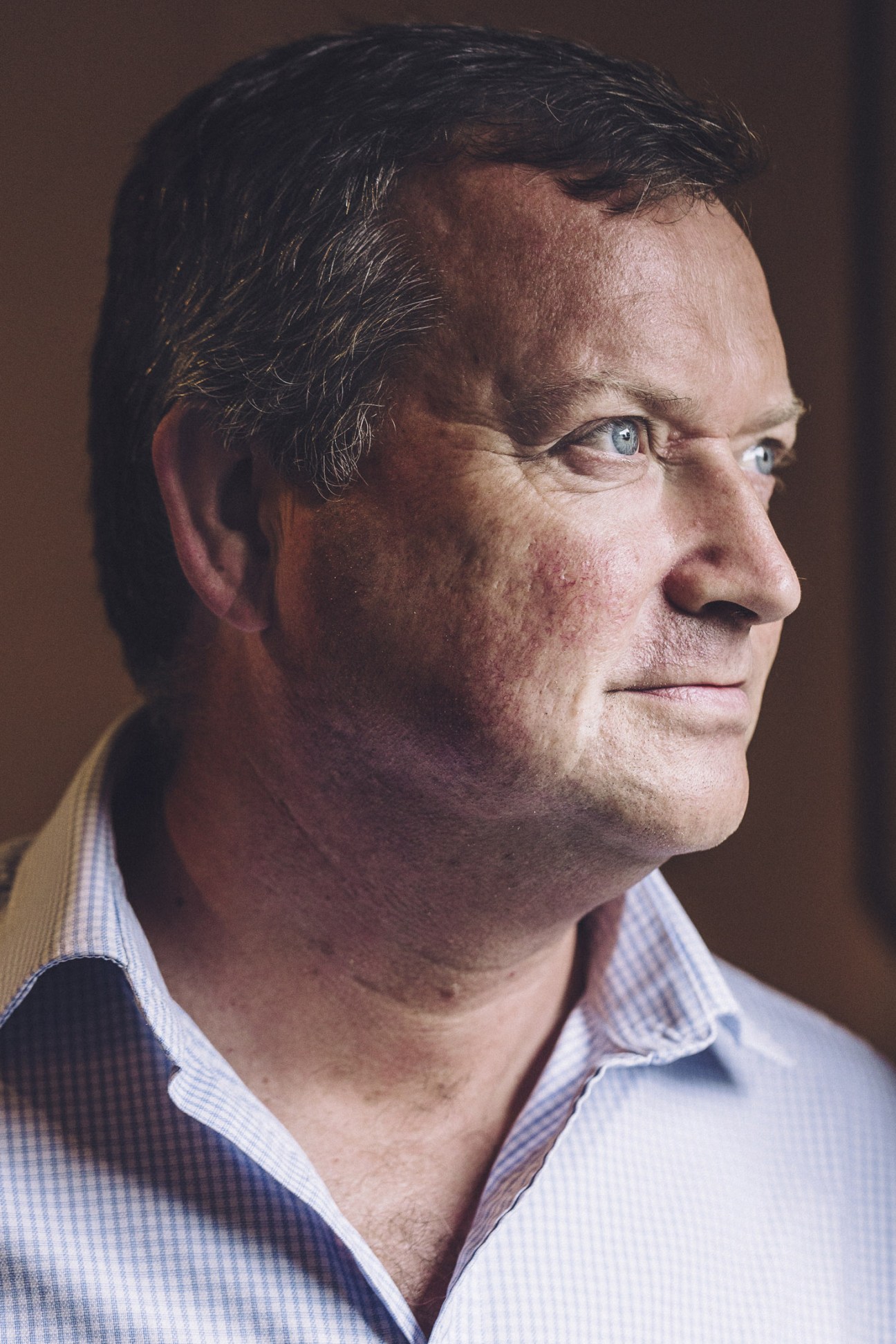 Portrait of Edward Macquisten, chief executive of Gibraltar's chamber of commerce.
