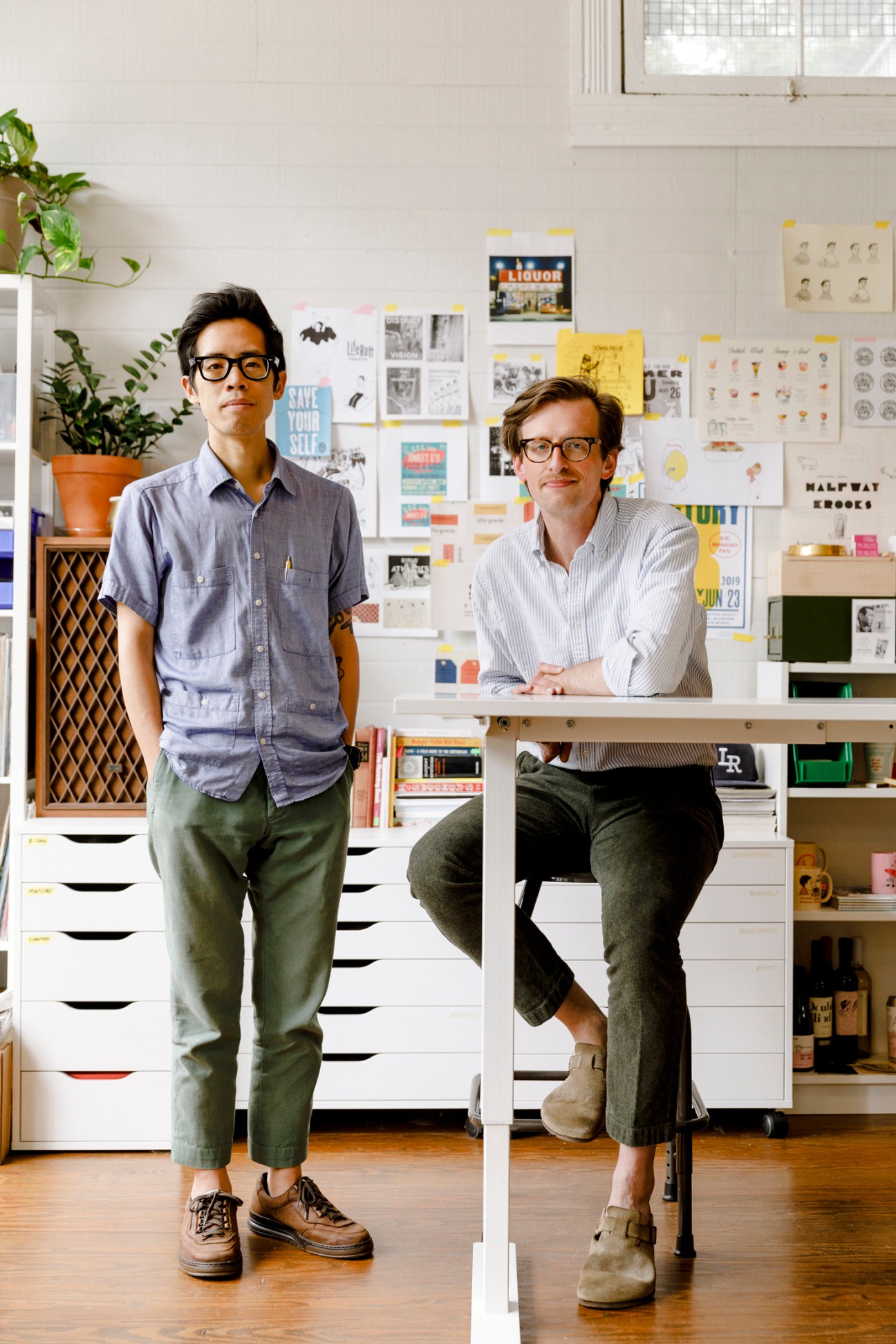 Alvin Diec and Travis Ekmark, co-founders of Family Brothers design studio, in their Atlanta office