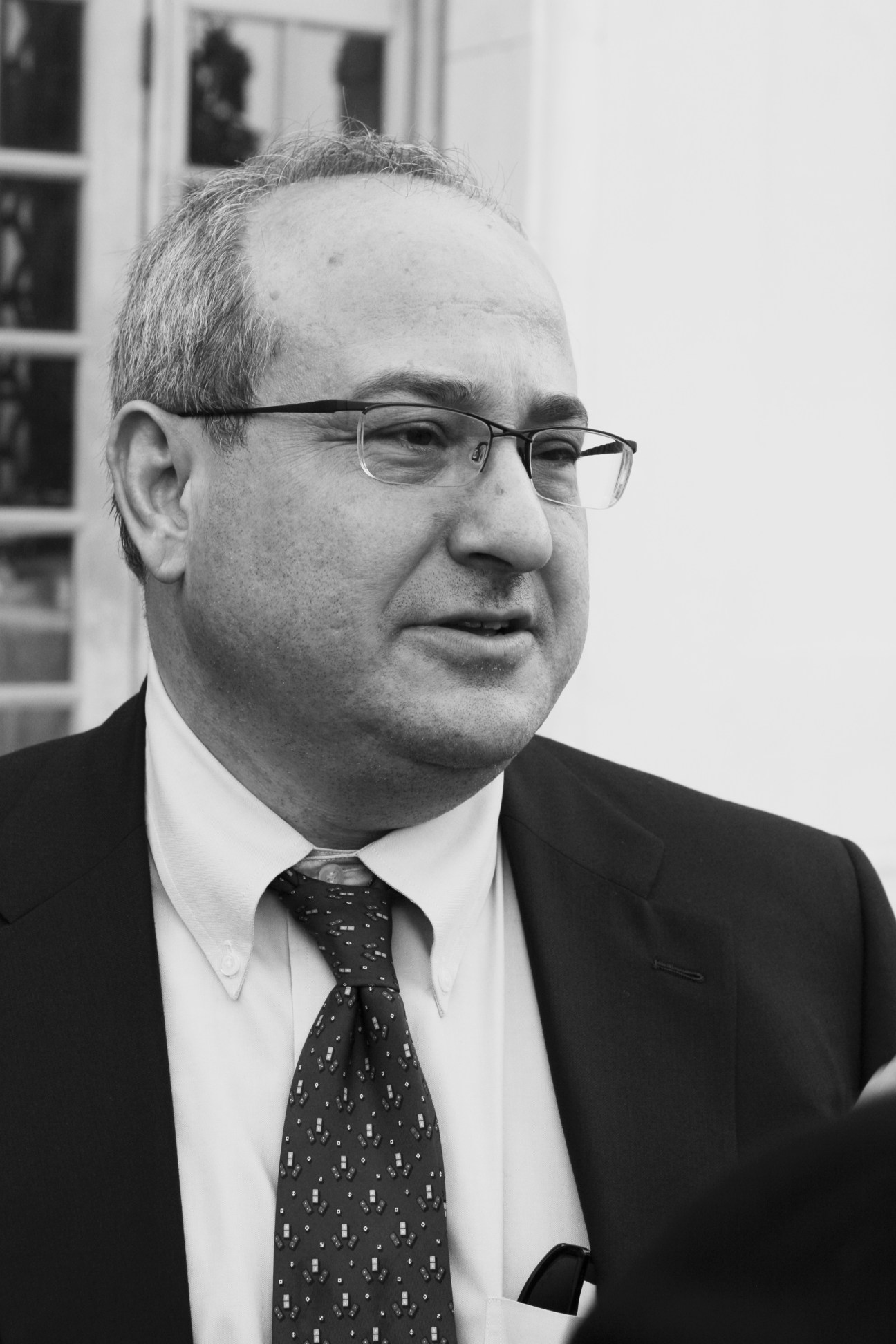 Michael Shifter, vice-president for policy at the Inter-American Dialogue, in a black and white portrait photograph.